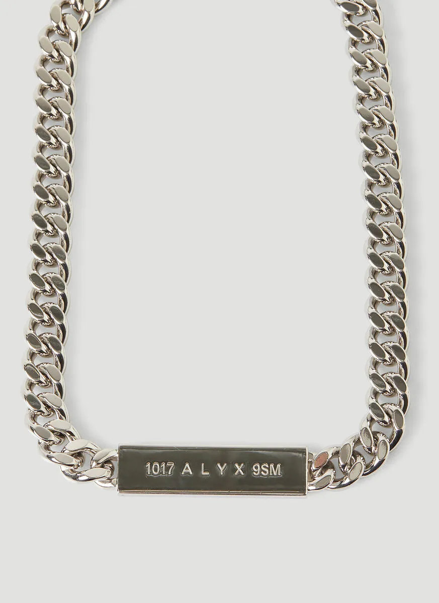 1017 ALYX 9SM Logo Plaque Chain Necklace