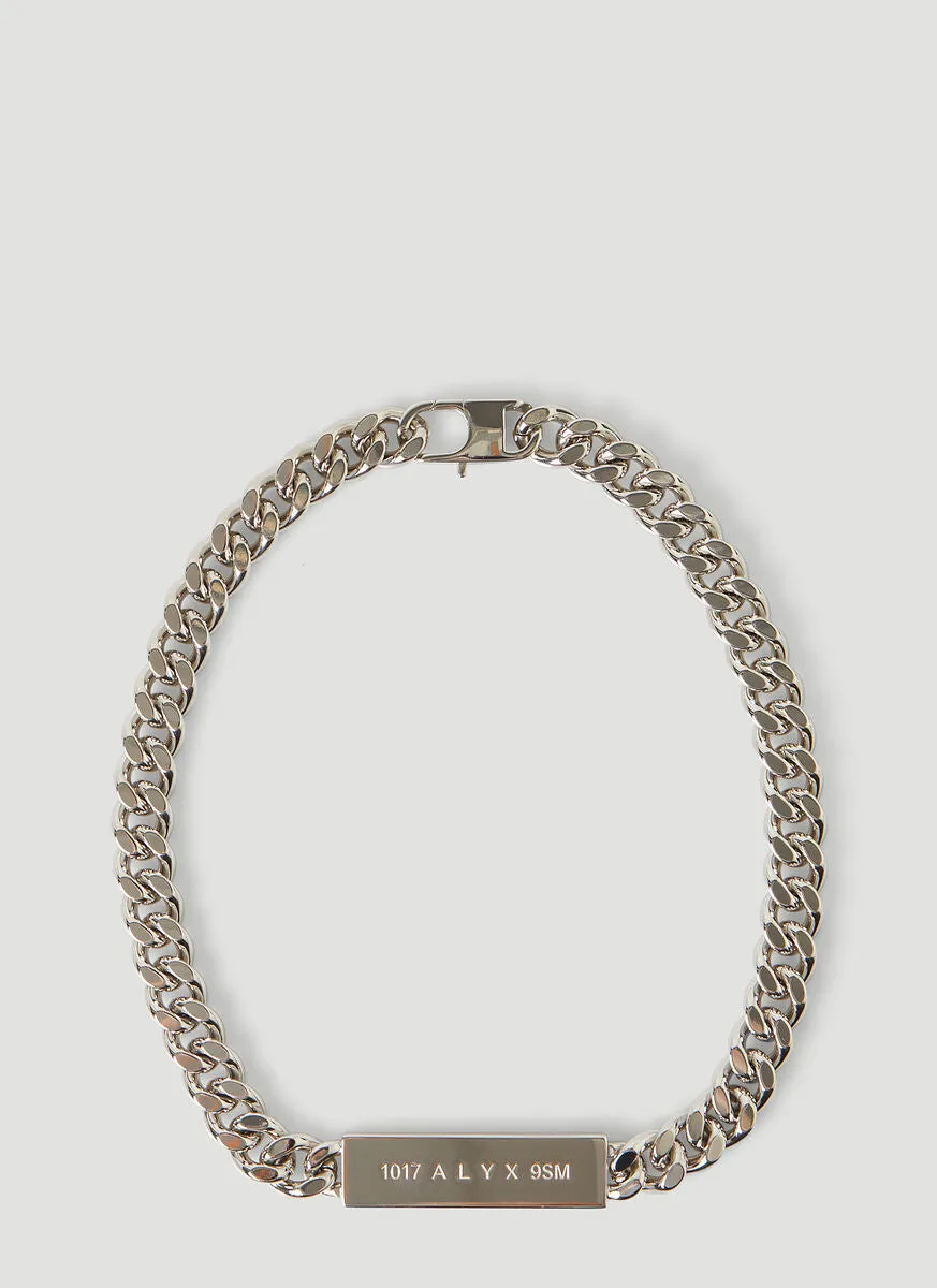 1017 ALYX 9SM Logo Plaque Chain Necklace