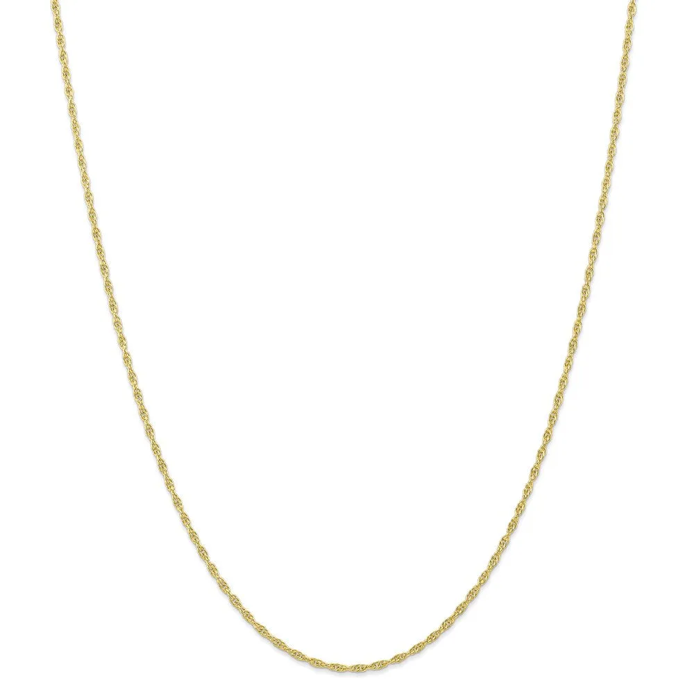 10k 1.55mm Carded Cable Rope Chain | 10K11RY