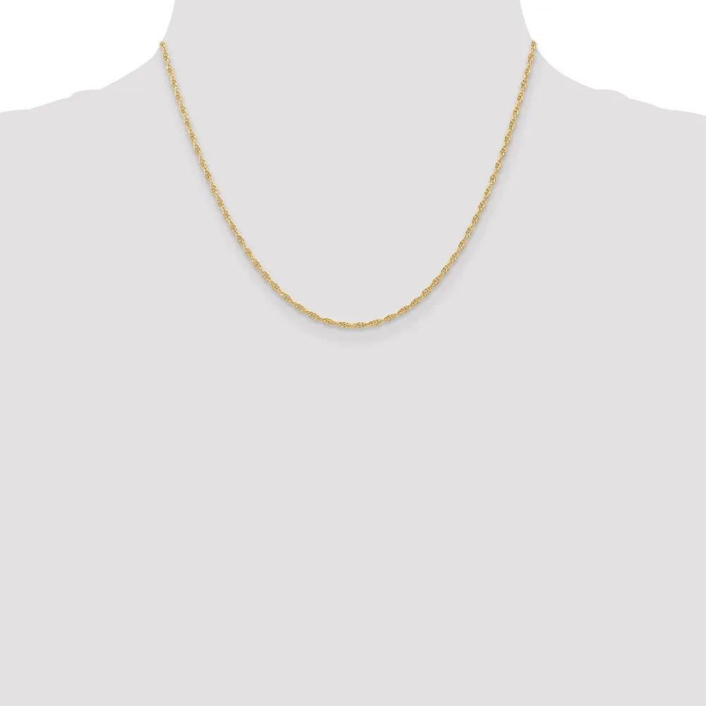 10k 1.55mm Carded Cable Rope Chain | 10K11RY