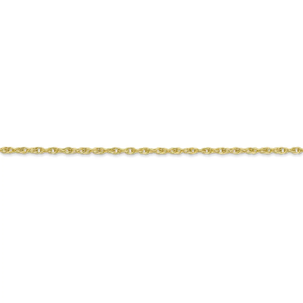 10k 1.55mm Carded Cable Rope Chain | 10K11RY