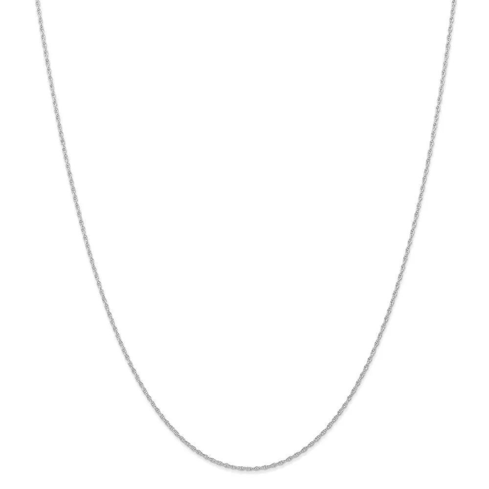 10k White Gold .95 mm Carded Cable Rope Chain | 10K8RW