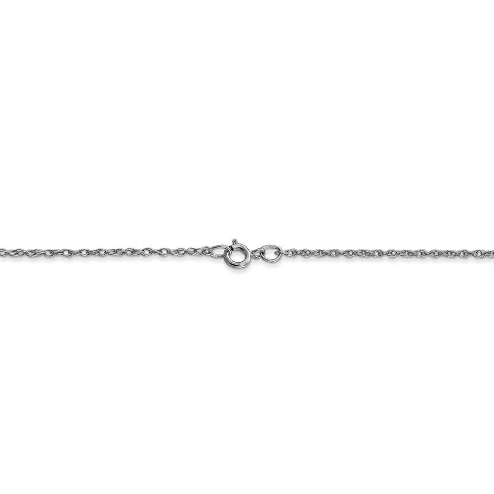 10k White Gold .95 mm Carded Cable Rope Chain | 10K8RW