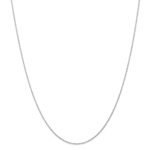 10k White Gold .95 mm Carded Cable Rope Chain | 10K8RW