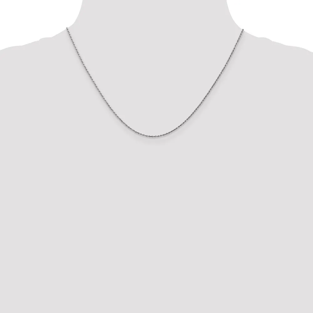 10k White Gold .95 mm Carded Cable Rope Chain | 10K8RW
