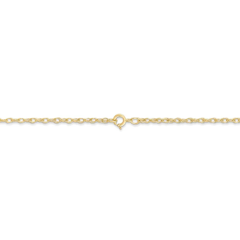 14K 1.35mm Carded Cable Rope Chain | 10RY