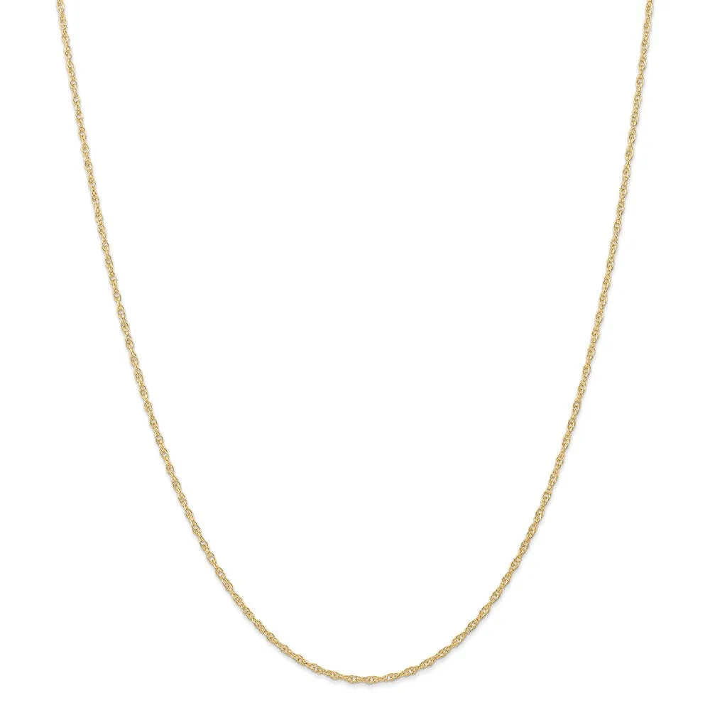 14K 1.35mm Carded Cable Rope Chain | 10RY
