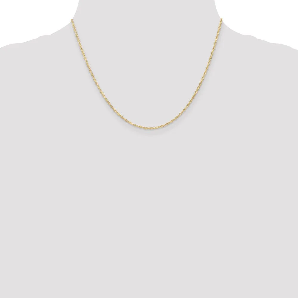 14K 1.35mm Carded Cable Rope Chain | 10RY
