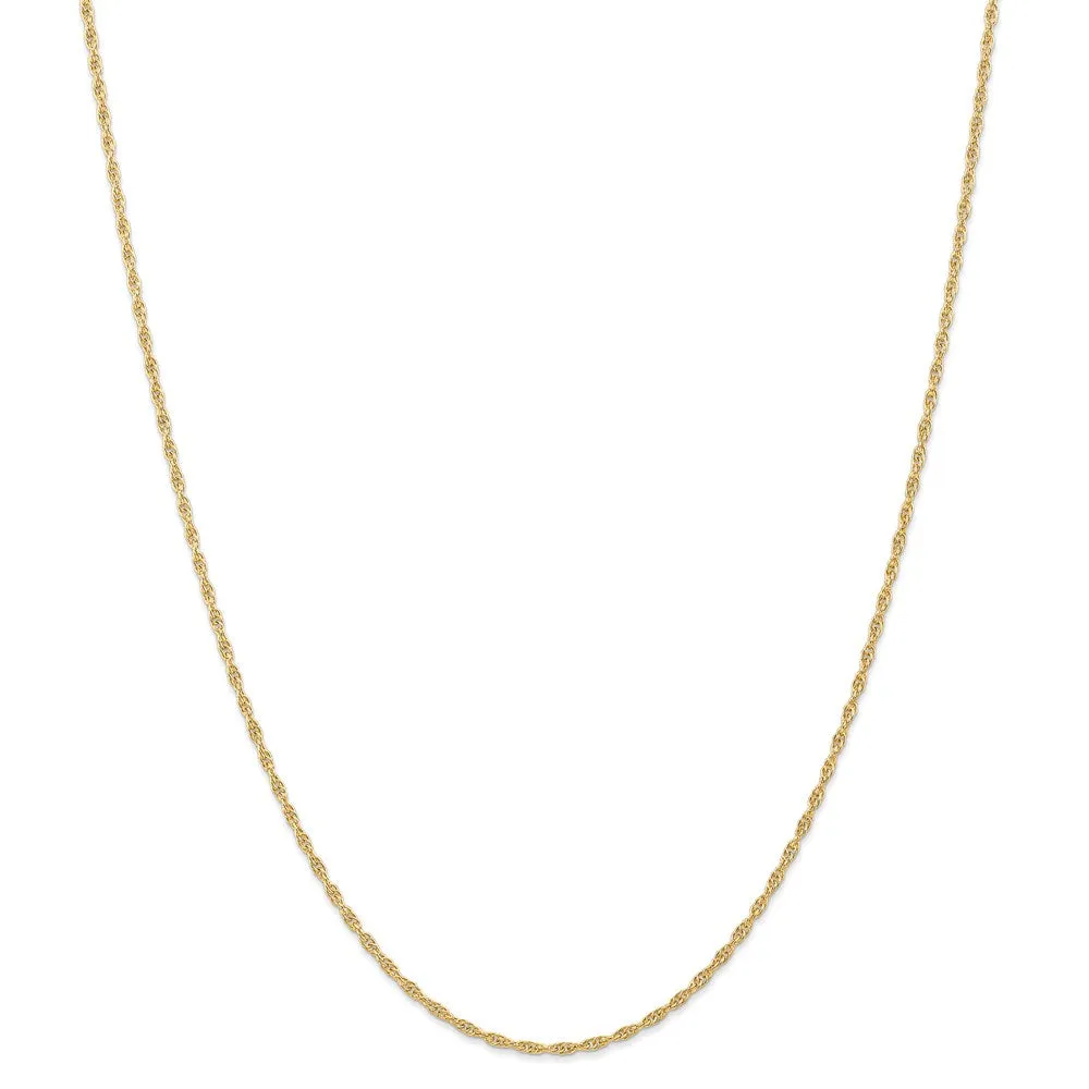 14K 1.55mm Carded Cable Rope Chain | 11RY