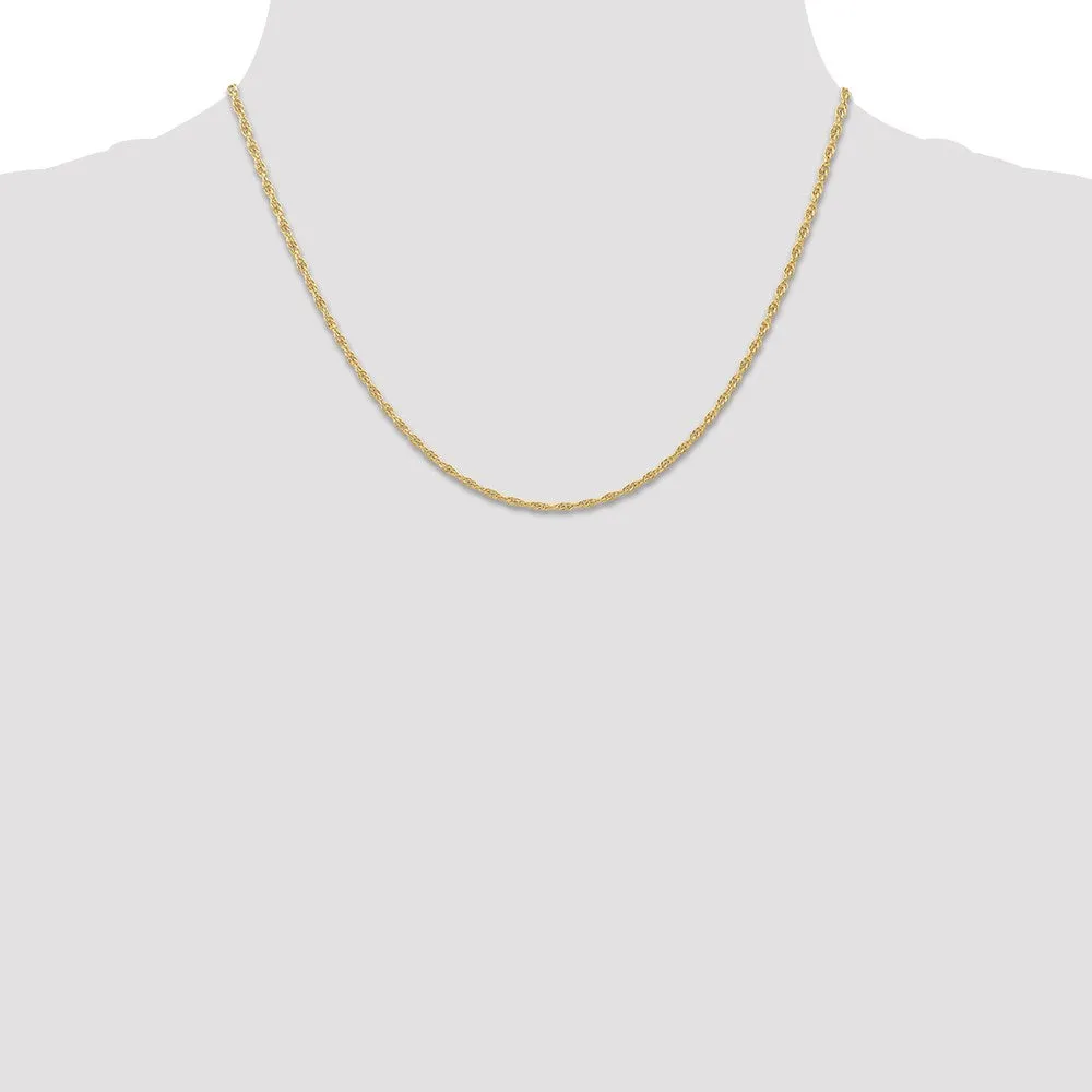 14K 1.55mm Carded Cable Rope Chain | 11RY