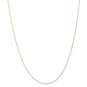14k 1mm Singapore Chain (CARDED) | 10SY
