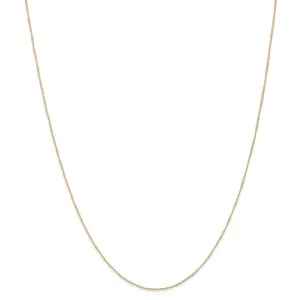 14k .5 mm Carded Curb Chain | 8CY