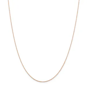 14k Rose Gold .5 mm Cable Rope Chain | PEN324
