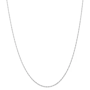 14k WG 1mm Singapore Chain (CARDED) | 10SW