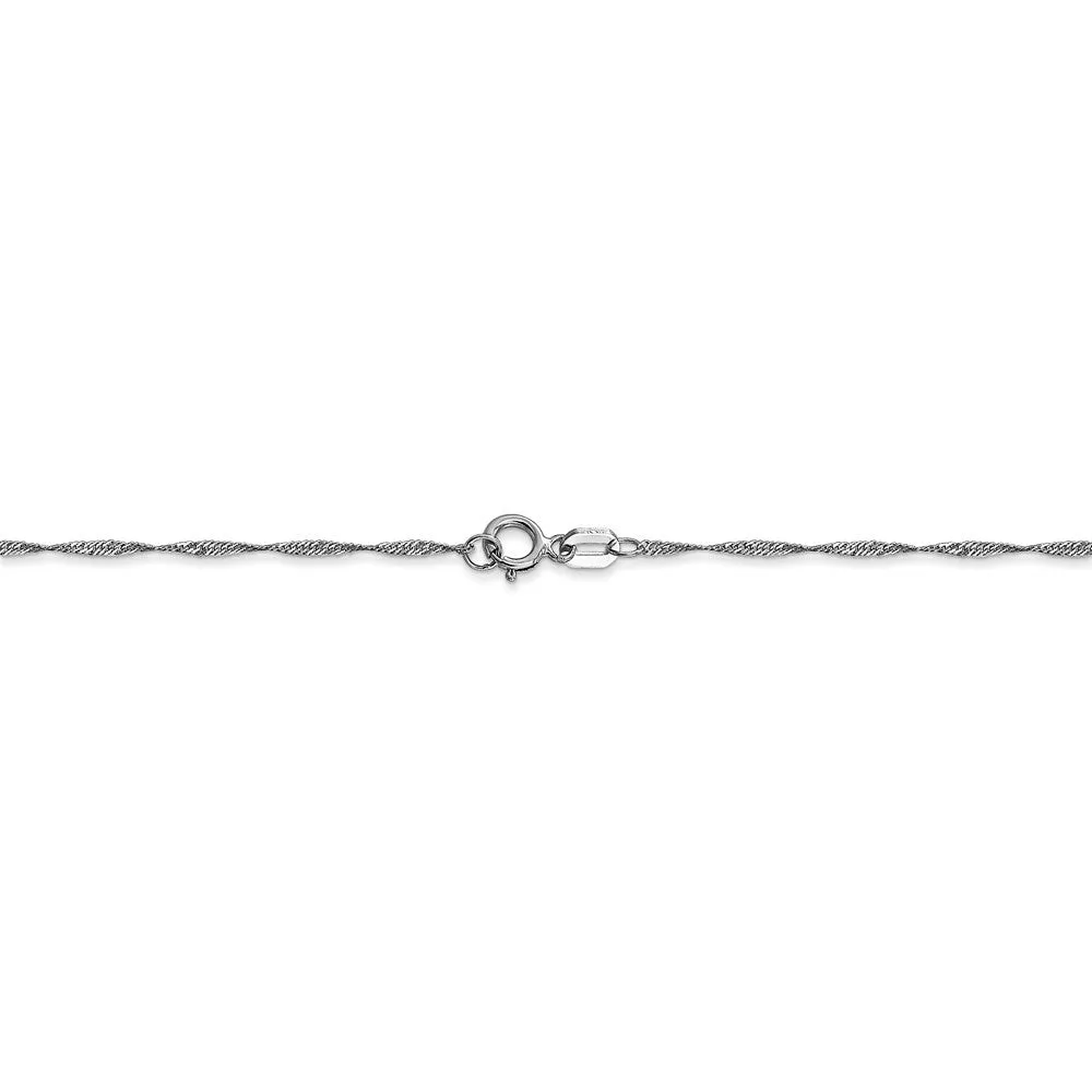 14k WG 1mm Singapore Chain (CARDED) | 10SW