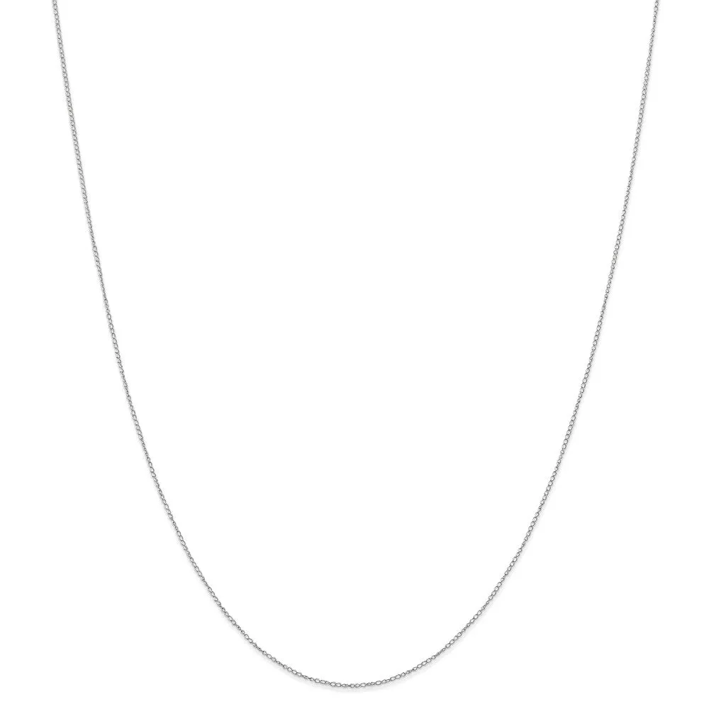 14k White Gold Carded Curb Chain | 6CW
