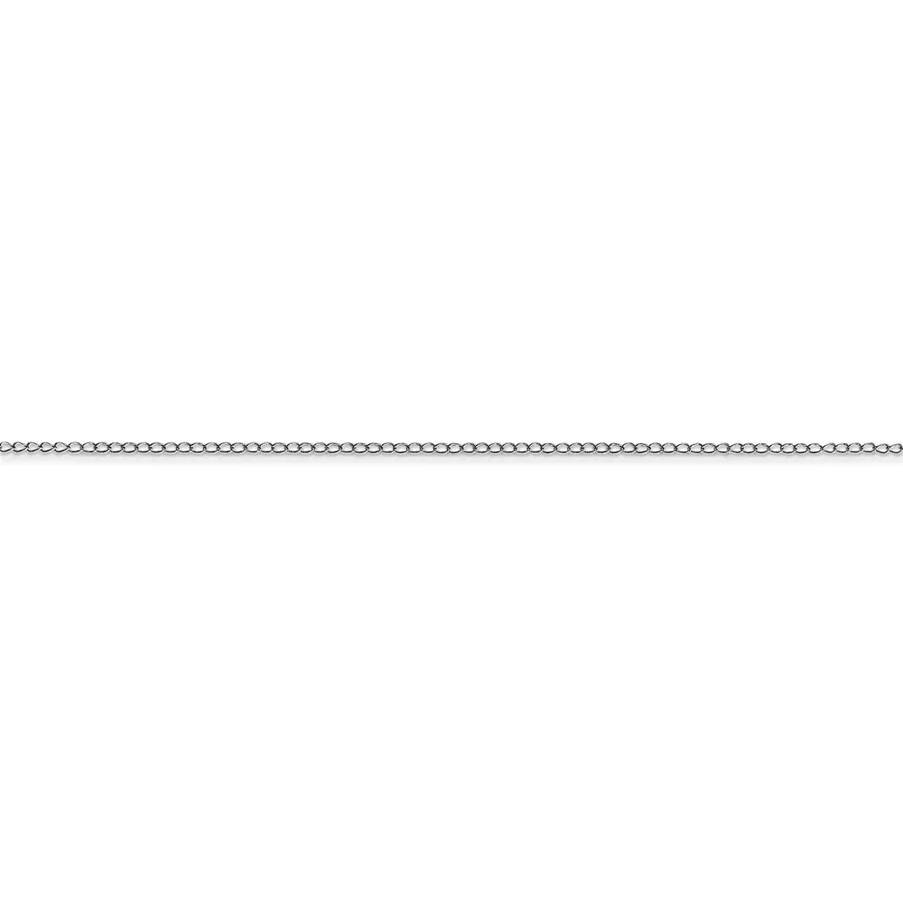14k White Gold Carded Curb Chain | 6CW