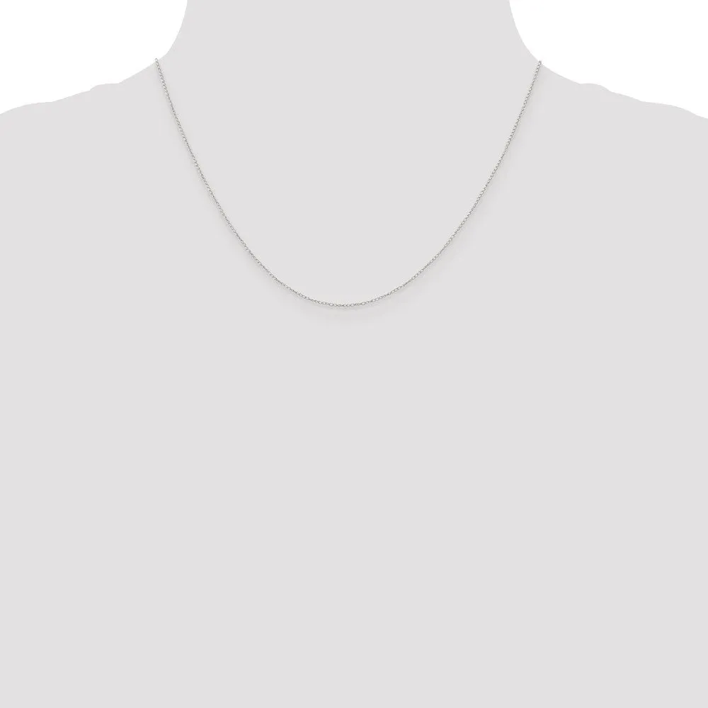 14k White Gold Carded Curb Chain | 6CW