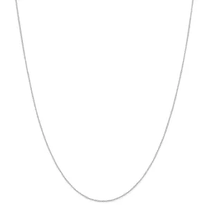 14k White Gold Carded Curb Chain | 6CW