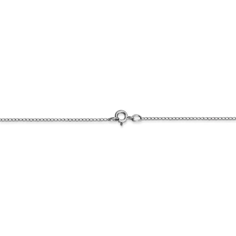 14k White Gold Carded Curb Chain | 6CW