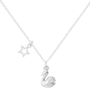 A Mini Penny Swan Sterling Silver Necklace