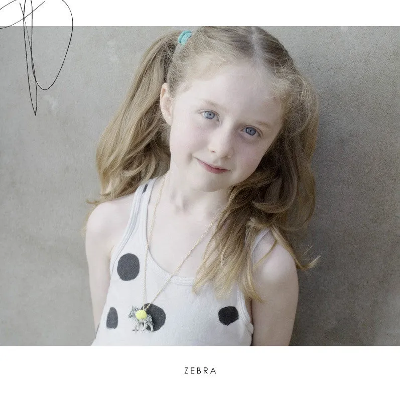 A Mini Penny Zebra Necklace
