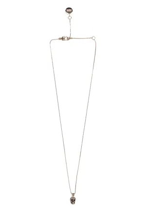 Alexander McQueen Pave Skull Pendant Necklace