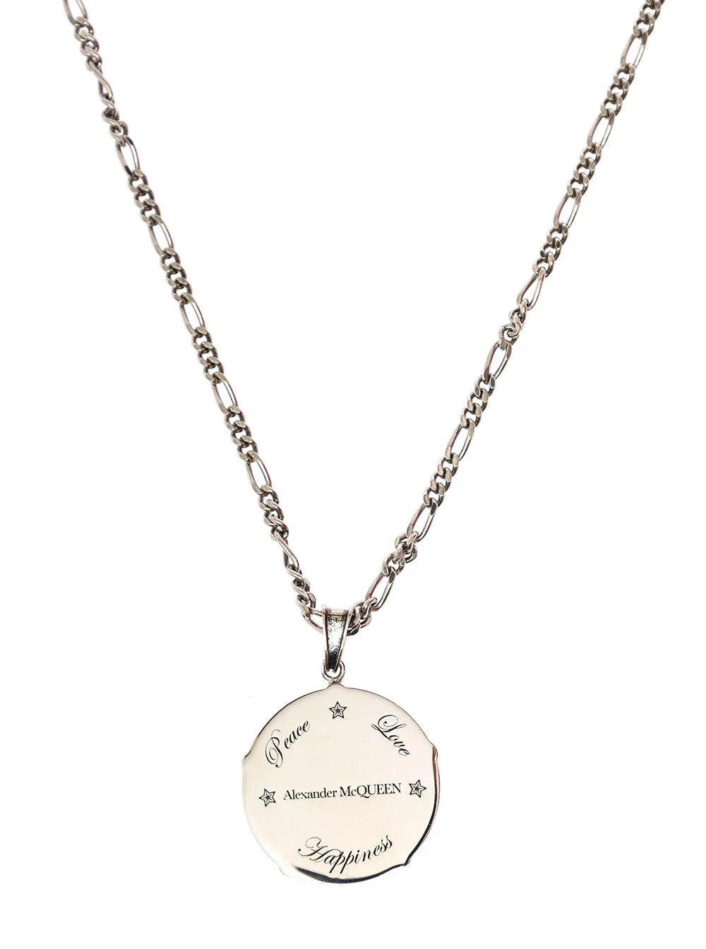 Alexander McQueen Slogan Engraved Necklace