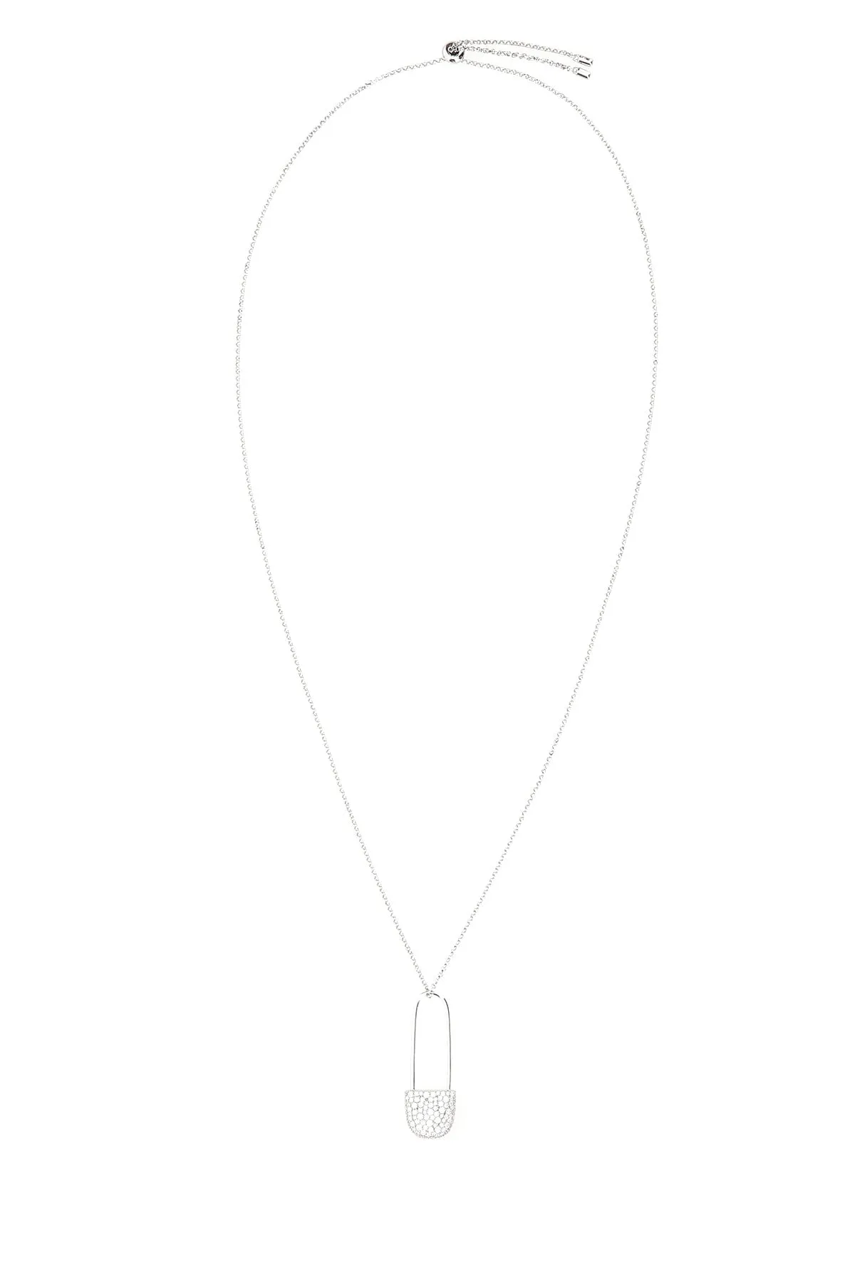 APM Monaco Embellished Safety Pin Necklace