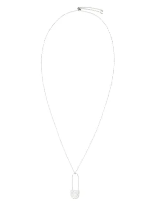 APM Monaco Embellished Safety Pin Necklace