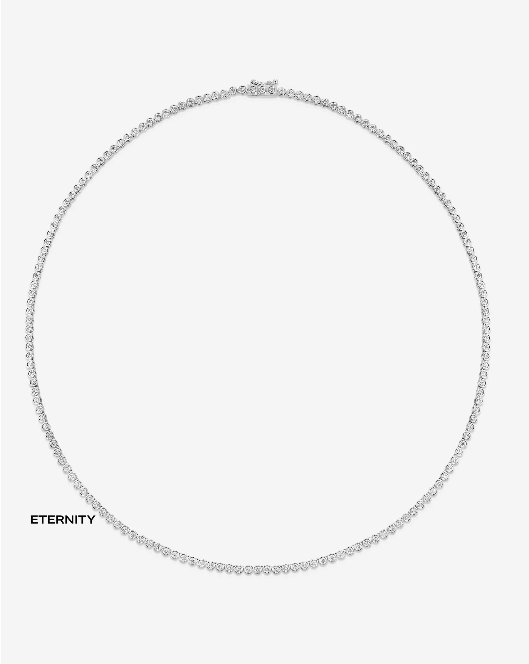 Bezel Mini Diamond Tennis Necklace