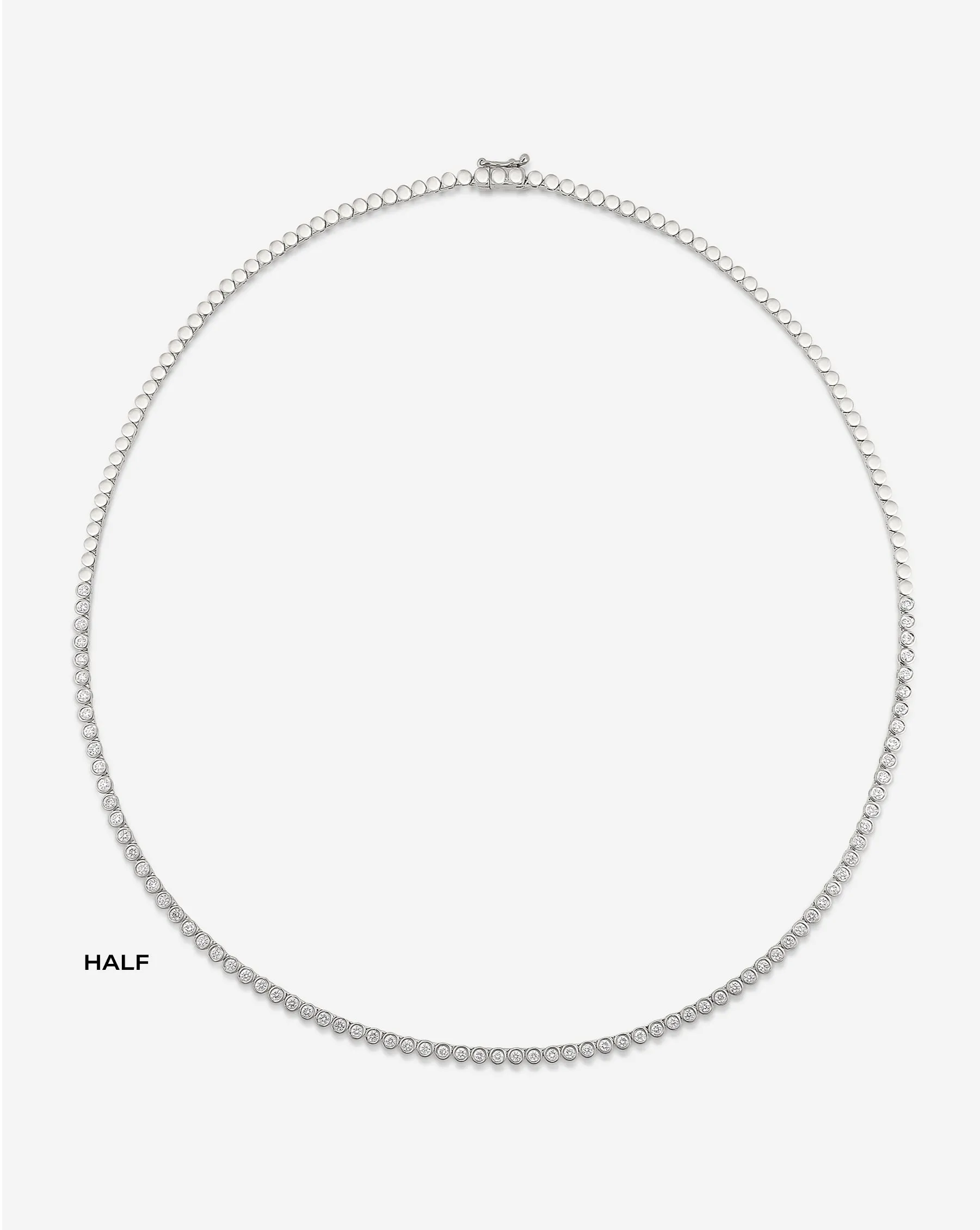 Bezel Mini Diamond Tennis Necklace