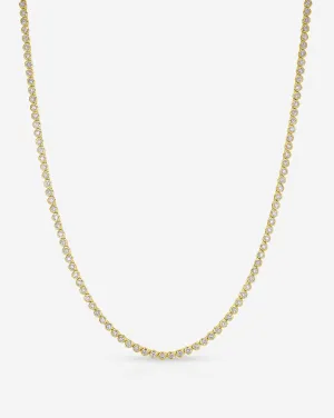 Bezel Mini Diamond Tennis Necklace