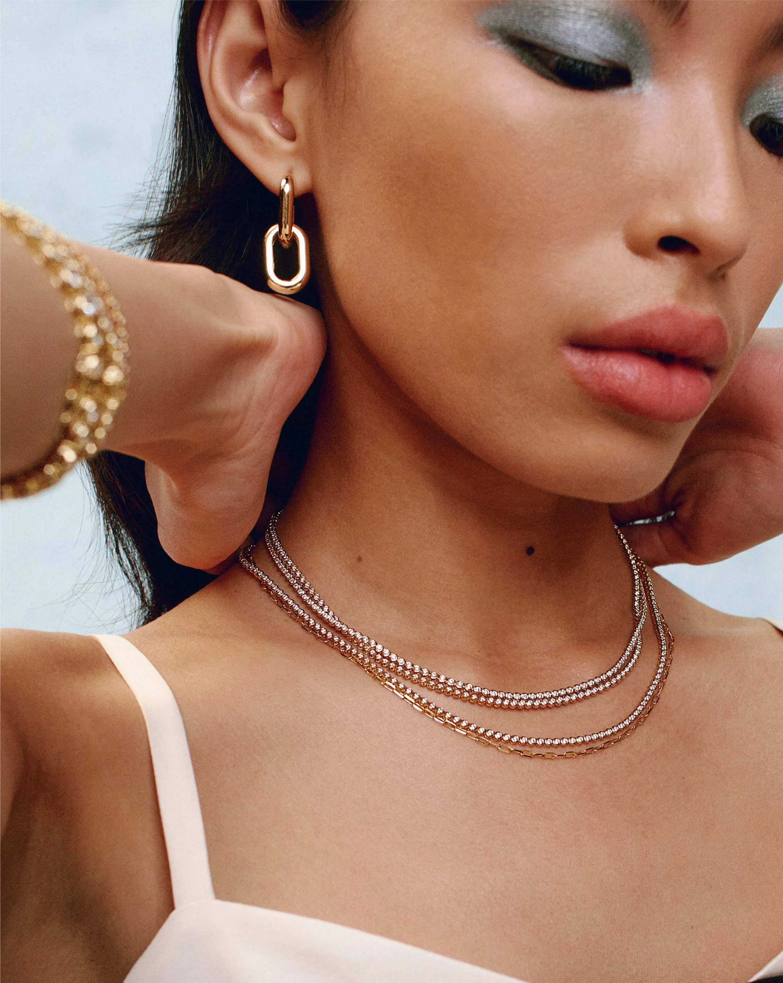 Bezel Mini Diamond Tennis Necklace