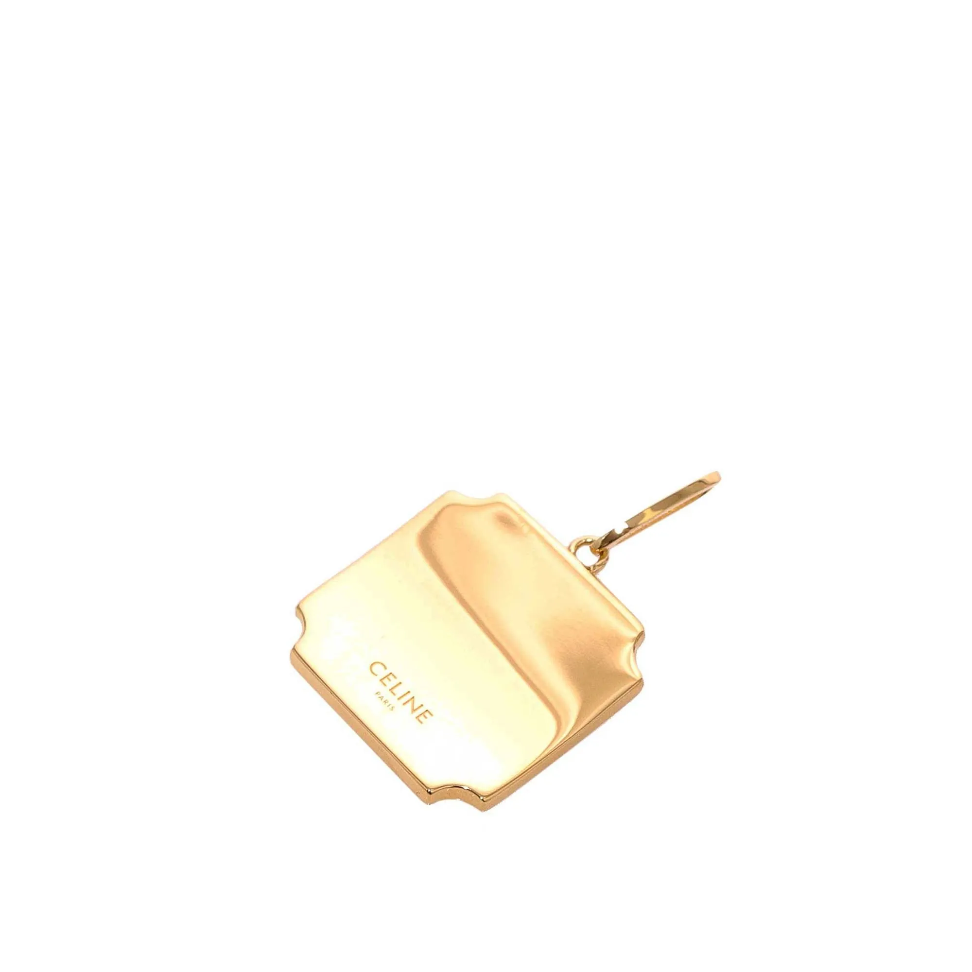 Celine Logo Plaque Plate Pendant