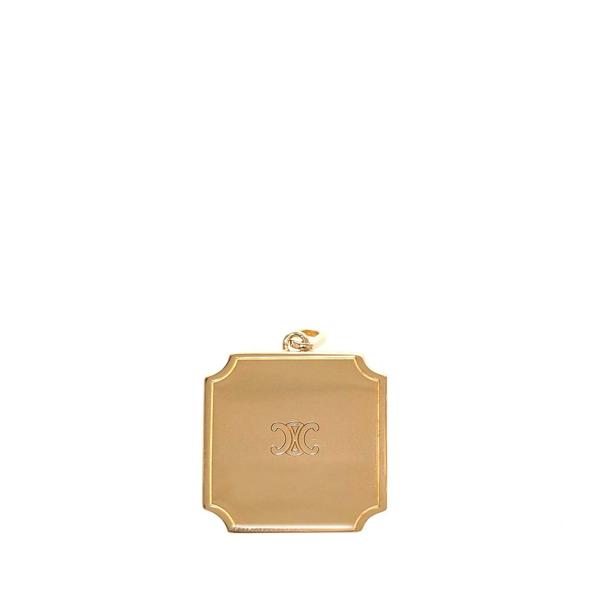 Celine Logo Plaque Plate Pendant