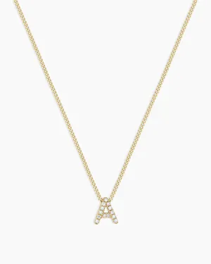 Diamond Alphabet Necklace