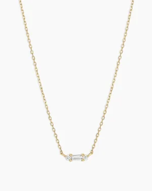 Diamond and White Sapphire Amara Necklace
