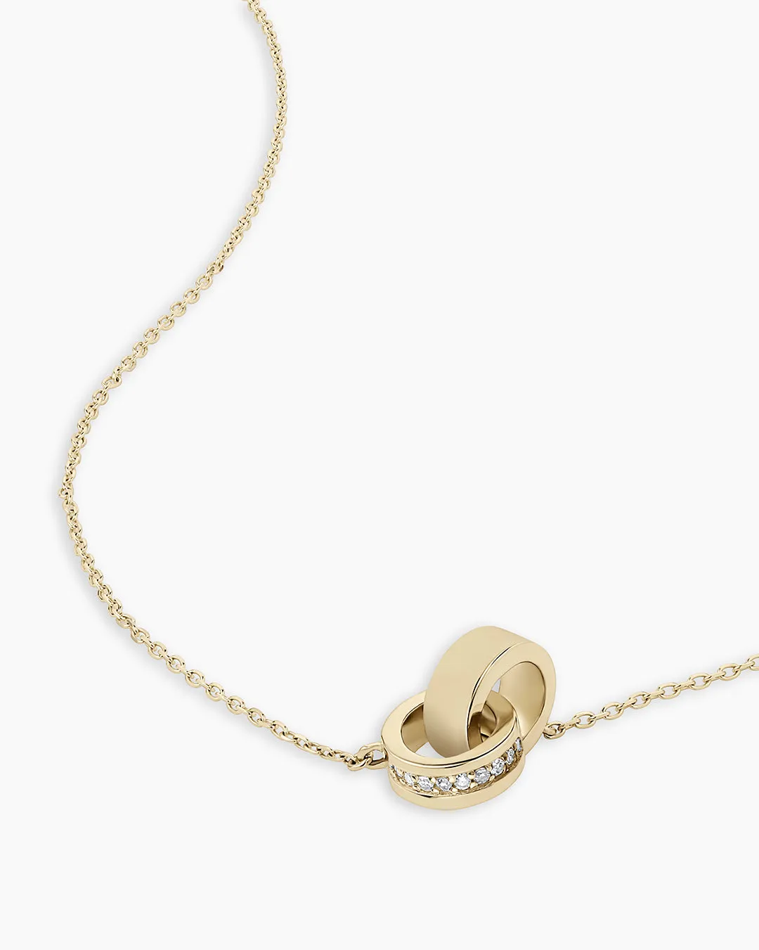 Diamond Bond Interlocking Rose Necklace
