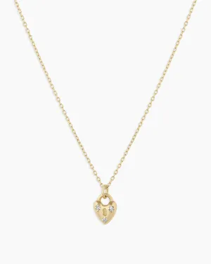 Diamond Bond Lock Necklace