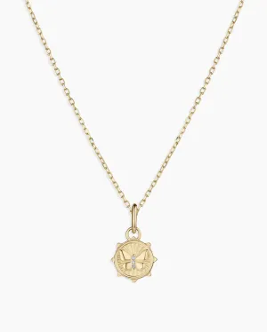 Diamond Butterfly Charm Necklace