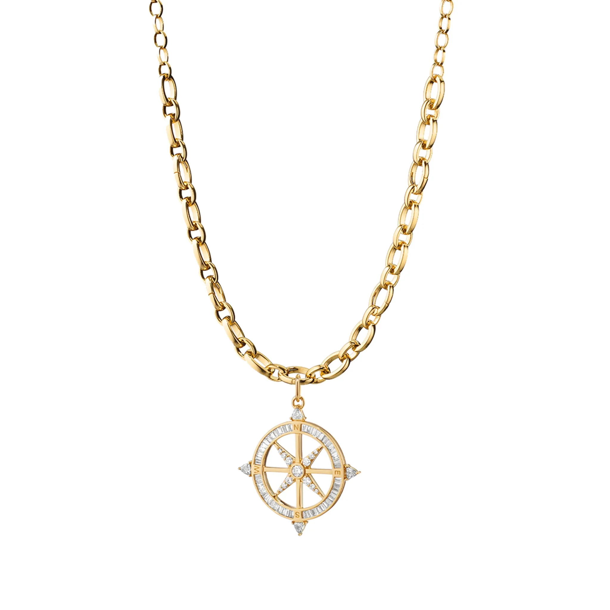 Diamond Compass Audrey Necklace