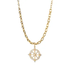 Diamond Compass Audrey Necklace