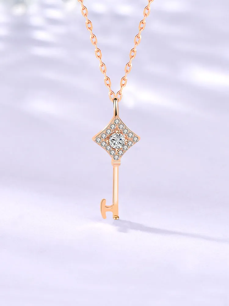 Diamond Key Pendant Necklace