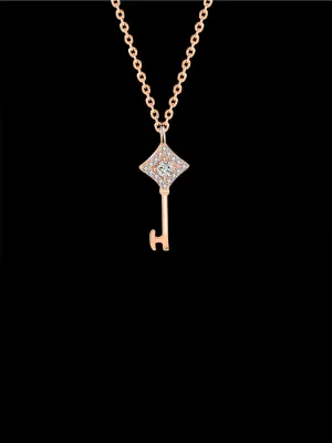 Diamond Key Pendant Necklace