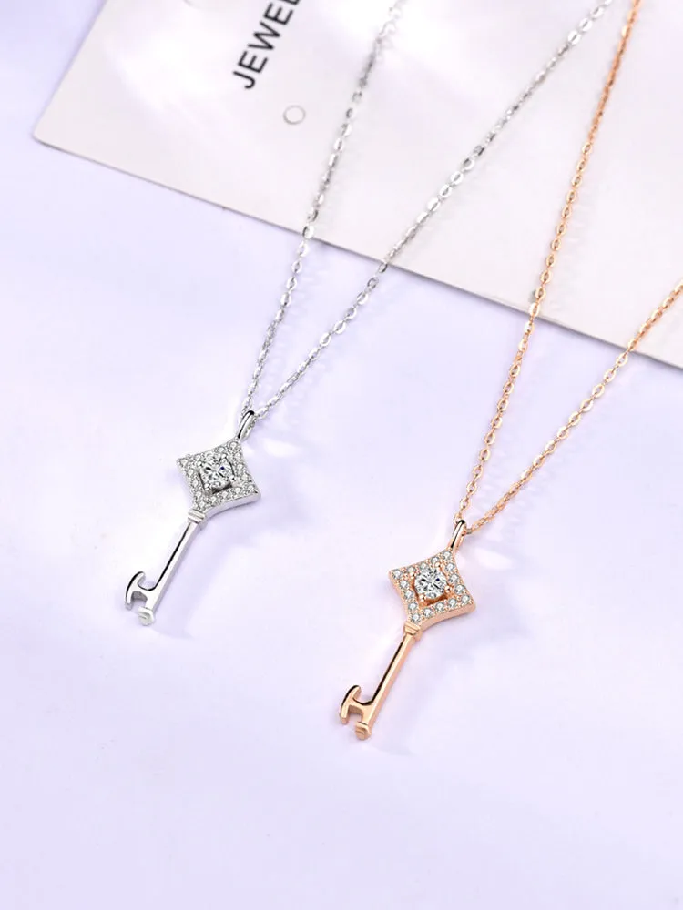 Diamond Key Pendant Necklace