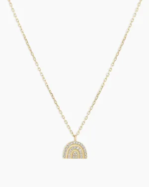 Diamond Retro Rainbow Necklace