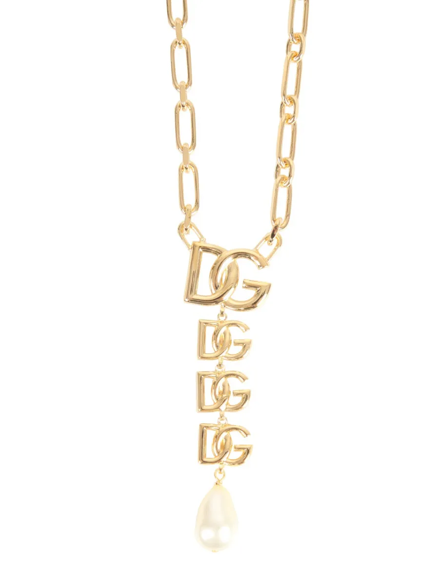 Dolce & Gabbana DG Logo Pendant Necklace