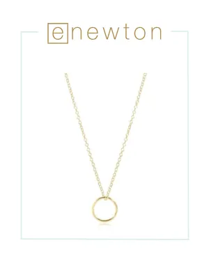 E Newton 16" Halo Gold Charm Necklace