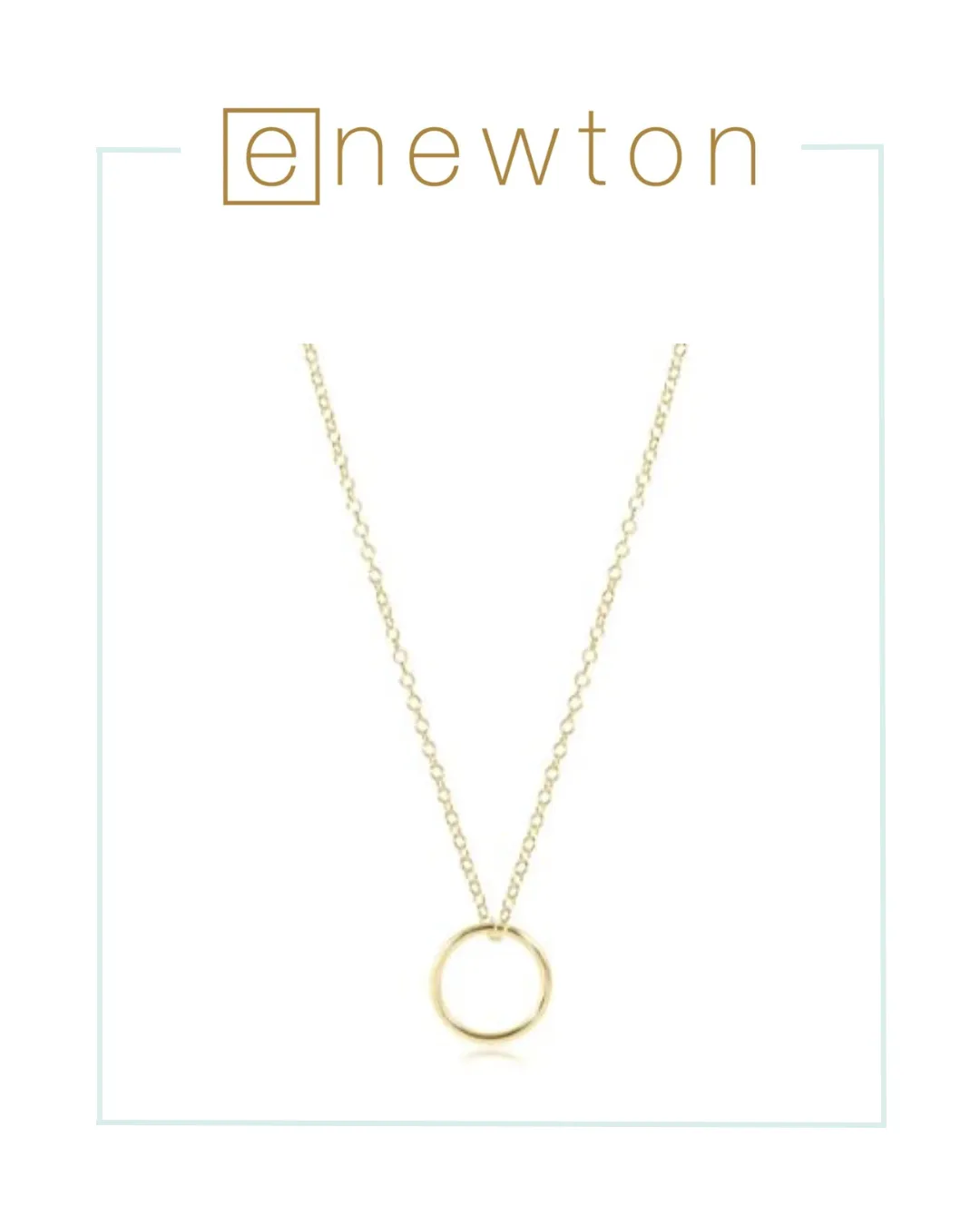 E Newton 16" Halo Gold Charm Necklace